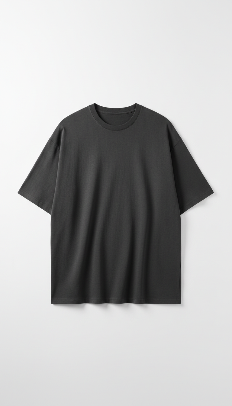 Oversized Tee in True Black